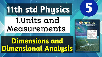 11th std Physics Units and Measurements Lesson 1 Dimensions & Dimentional Analysis