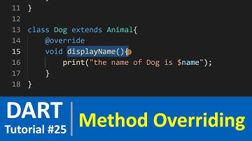 Dart Tutorial #25 - Class Inheritance & Method Overriding in Dart Programming