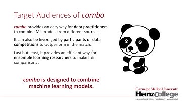 Combining Machine Learning Models Using combo Library - AAAI 2020 Demo