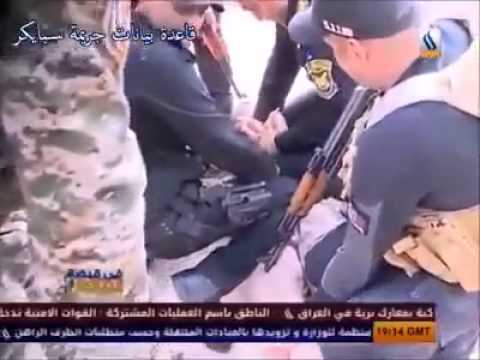 لحظة القاء القبض على احد منفذي جريمة سبايكر في القصور