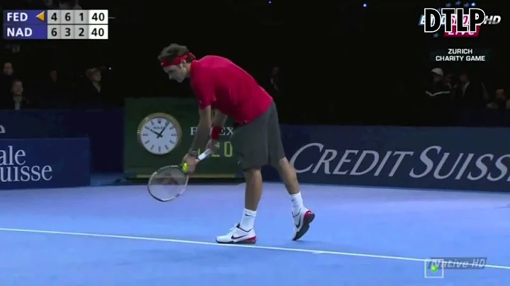 Three Aces in a row by Federer against Nadal (HD)