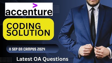 Accenture OA Latest Coding Solutions | 11 Sep On-campus coding questions