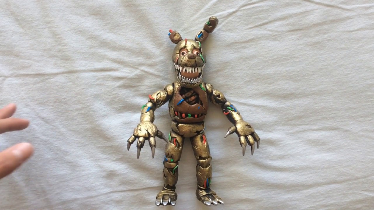 TOY FIGURE MEXICAN FIVE NIGHTS AT FREDDY 'ANIMATRONICS TWISTED springtrap  BLACK
