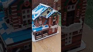 LEGO GINGERBREAD HOUSE IN THE SNOW #lego #xmas