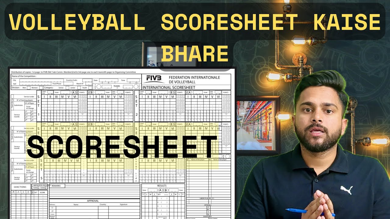 HOW TO FILL  VOLLEYBALL SCORESHEET| VOLLEYBALL SCORESHEET KAISE BARE |