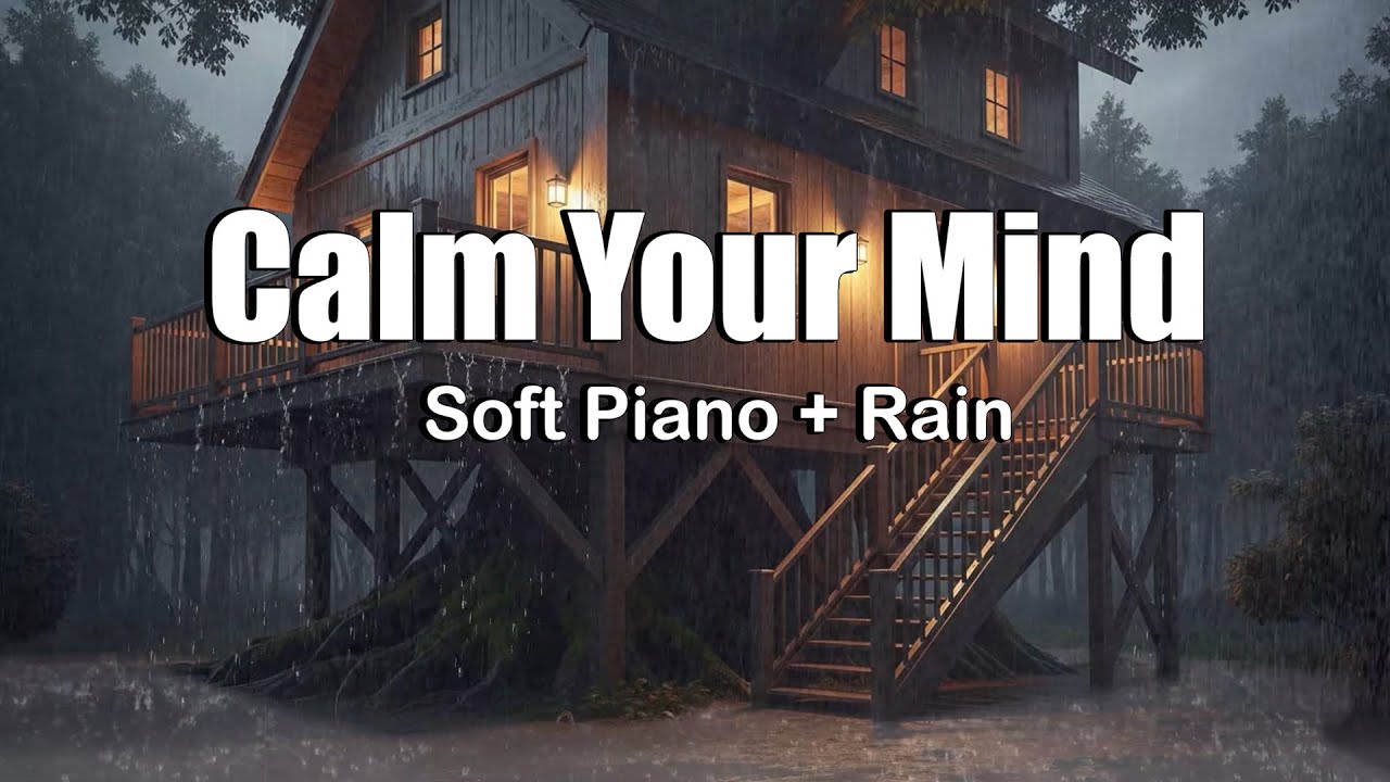 Relaxing Piano Melodies with Night Rain Sounds for Deep Rest and Calm