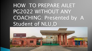 How to prepare AILET PG 2022 without any Coaching.#clatpg2022 #clatllm2022