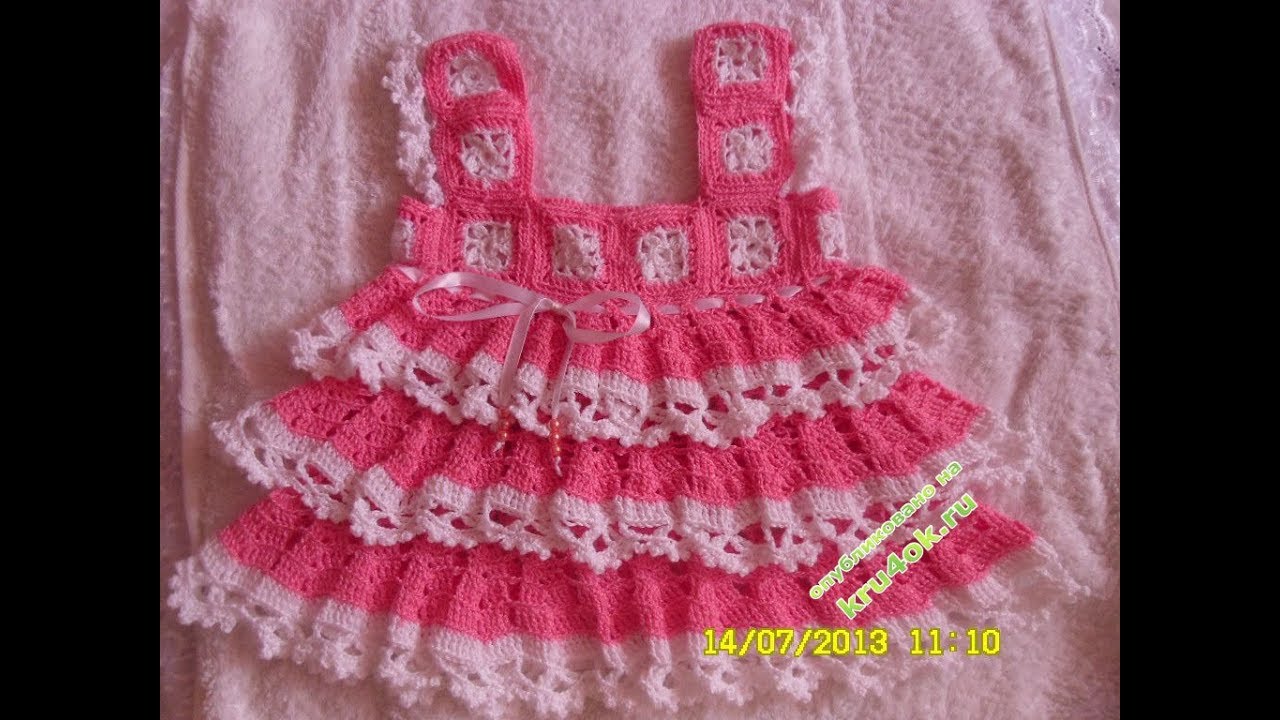youtube crochet baby dress abigail
