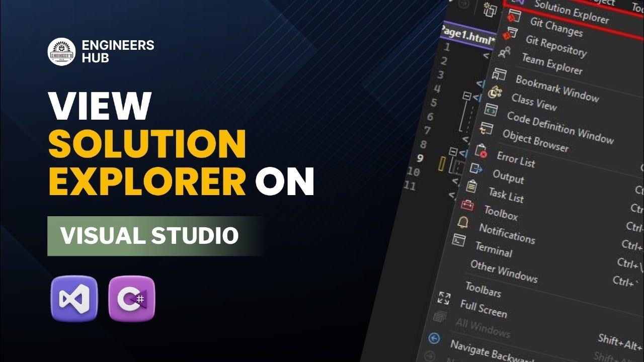How to view solution explorer in Visual Studio - YouTube