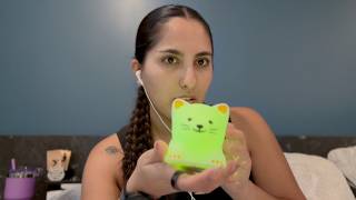 ASMR | Lofi in bed, soft tapping, whispering show and tell screenshot 2