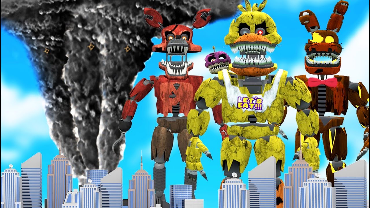 TITAN ANIMATRONICS vs TORNADO! (Gmod FNAF Sandbox Funny Moments) Garry's Mod funny moments in soccer