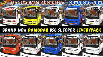 DAMODAR BS6 AC SLEEPER BUS MOD LIVERY PACK _ BUSSID _ DOWNLOAD NOW
