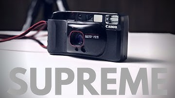 How to USE a CANON Sure Shot Supreme 35mm Film Camera - BATTERY & LOAD Film