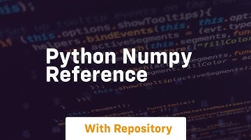 python numpy reference