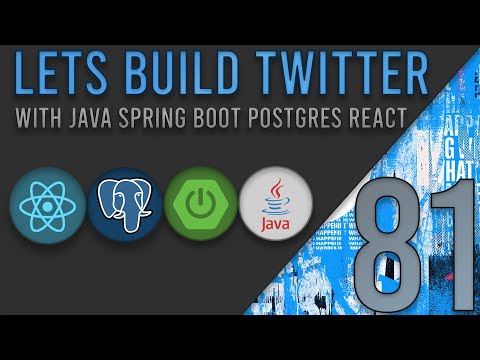 Lets Build Twitter From the Ground Up: Episode 81 || Java, Spring Boot, PostgreSQL and React