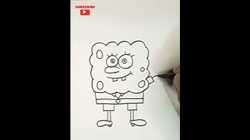 Draw SpongeBob SquarePants #shorts #spongebobsquarepants #spongebob #trending  #footagevideo