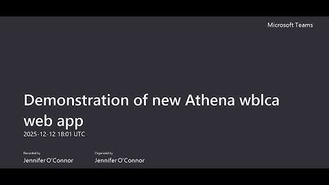 Demonstration of new Athena Whole Building LCA web app on December 12, 2025