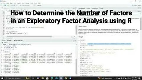 How to Determine the Number of Latent Factors in an Exploratory Factor Analysis using R  #r #efa