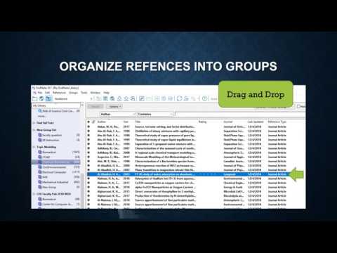 EndNote Desktop Part 2: Organizing Reference Records through Groups/Group Sets & Finding Duplicates