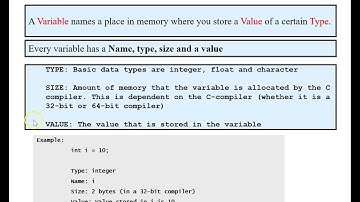 C Programming - Variables and Data Types - Tamil