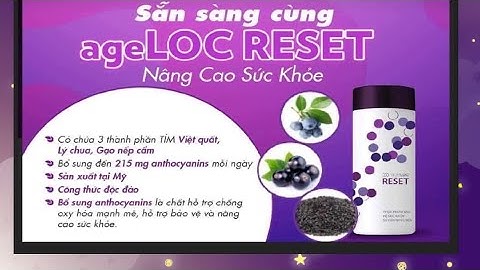 Chào đón "TINH HOA "7 Năm nghiên cứu về :Tác dụng của AgeLOC Reset