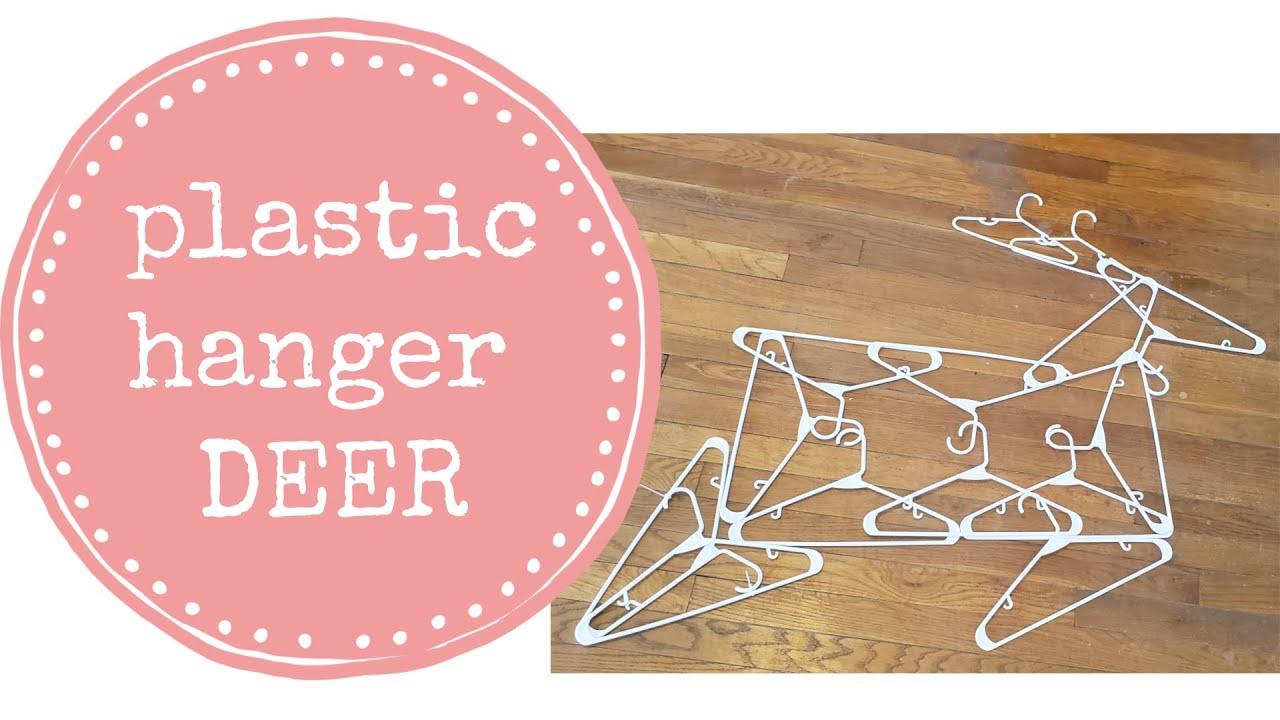 hanger deer plastic dollar store { diy } how to YouTube