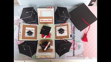 Graduation Exploding Box (Navy Blue) - Huỳnh Oanh Handmade