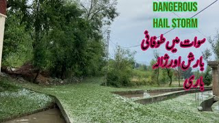 Most powerful Hailstorm in swat | ScaryHail storm 28,6,2020 | Dr with Camera