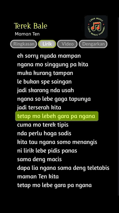 #liriklagu eh sorry nyanda mampan