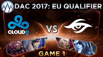 Cloud9 vs Secret Game 1 - DAC 2017 Europe Qualifier: Playoffs - @DotaCapitalist & @BTSGoDz