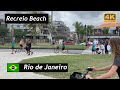 Walking Recreio dos Bandeirantes Beach Boardwalk【4K】 🇧🇷 Brazil Rio de Janeiro May 2021