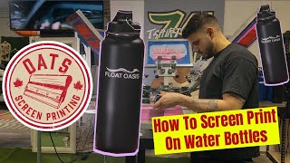 How To Screen Print on Water Bottles. This is the easiest way Screen Print your logo on tumblers!