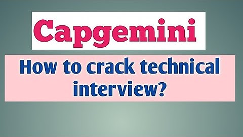 How do you ace the technical interview at Capgemini