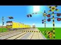 【踏切アニメ】Railway Trains Railroad Crossing Minecraft