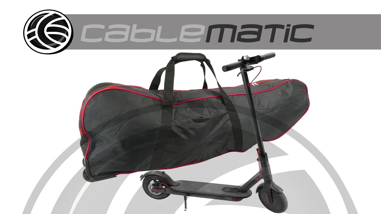 Bolsa para patinete con ruedas tipo carrito trolley de 8 - Cablematic