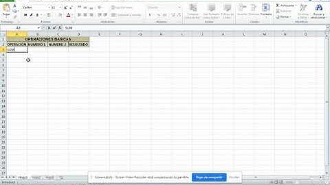 Operaciones básicas en Excel