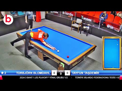 TAYFUN TAŞDEMİR vs TORBJÖRN BLOMDAHL | GREAT BIG MATCH !! | 3 Cushion Billiards SEMI FINAL !!