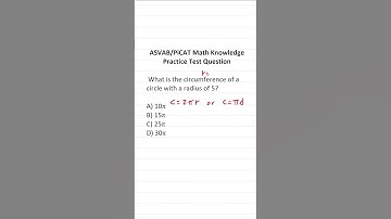 ASVAB/PiCAT Math Knowledge Practice Test Q:  Circumference of a Circle #acetheasvab