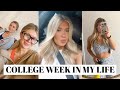 college WEEK in my life | clean out my closet w me, working out, clothing haul