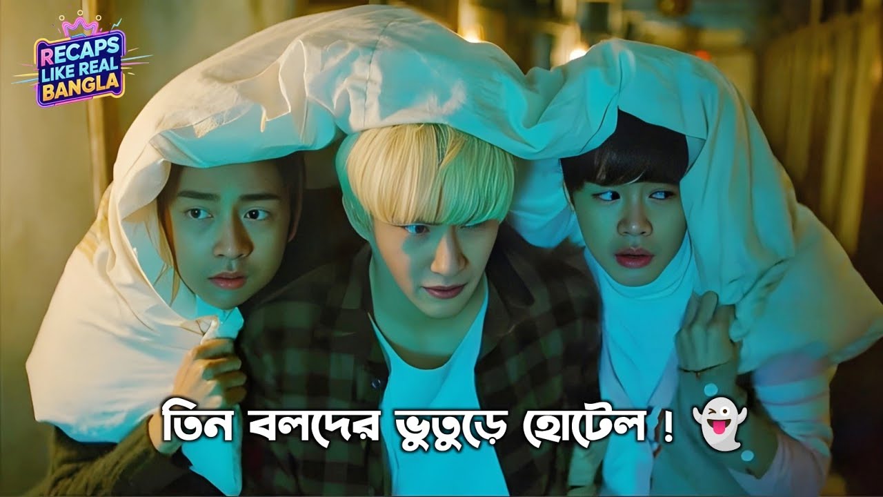 ভুতুড়ে হোটেলে তিন বলদ! 🤣 ভয় পাবো না হাসবো ? 👻 | Movie explained in Bangla | Korean drama 