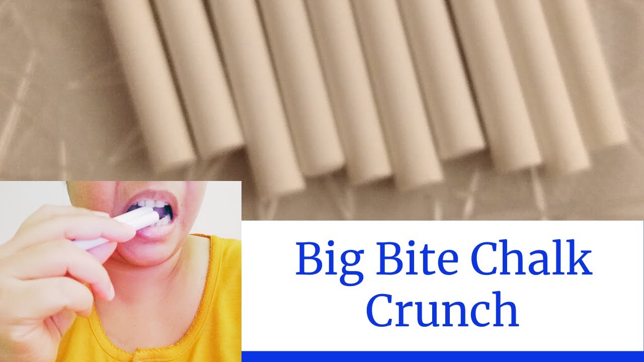 Chalk eating sound crunch sound asmr white school chalk viral 