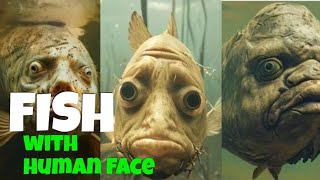 Fish with human fish. Homo piscis.