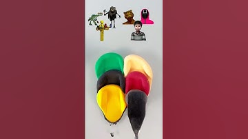 poppy playtime  vs squid game  #poppyplaytime #satisfying #squidgame #squidgame2 #shorts #clay