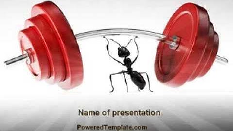 Ant Under the Weight PowerPoint Template by PoweredTemplate.com