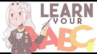 learn the alphabet with edelgard from fire emblem