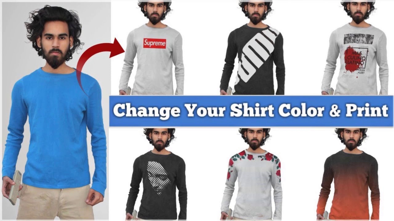 How To Change T shirt Colors and logo Easily In YouTube