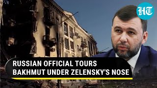 Russia's Donetsk head visits Bakhmut; Putin's official dares Zelensky with trip video | Watch