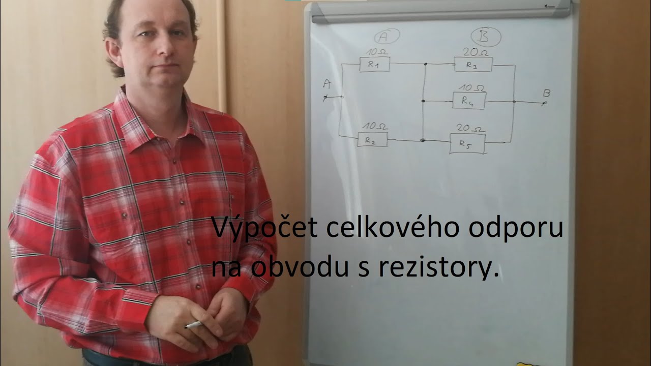 Výpočet celkového odporu na obvodu s rezistory.