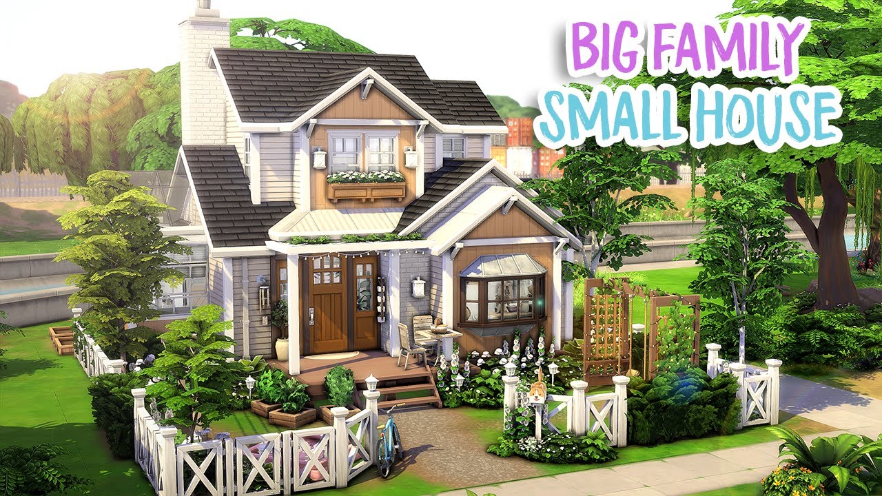 Big Family Small House // The Sims 4: Speed Build // No CC