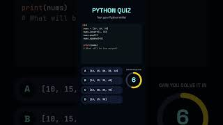 🐍 PYTHON QUIZ | Test Your Python Skills 🧠🔥 | Can You Score 10/10?
